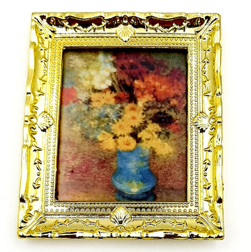 SXFSE Dollhouse Decoration Accessories, 1:12 Doll House Miniature Painted Wooden Frame Mural Accessories Cat (B)