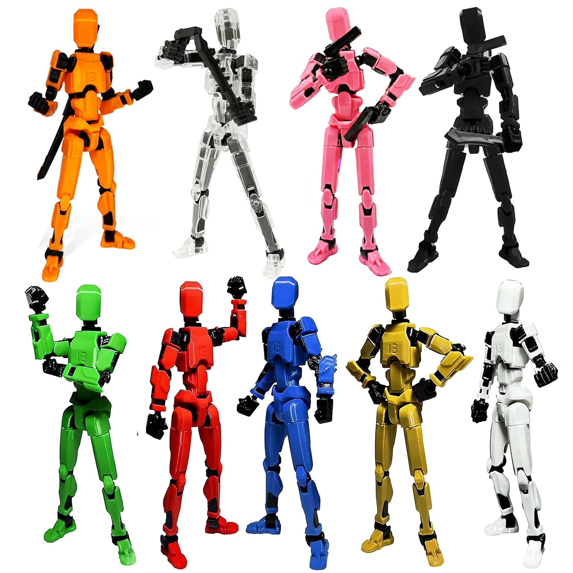 Rugwun Titan 13 Action Figure,Lucky Robot 13 Action Figures,Funny 3D Printed Multi Jointed Action Figures,Nova 13 Action Figure Desktop Decorations