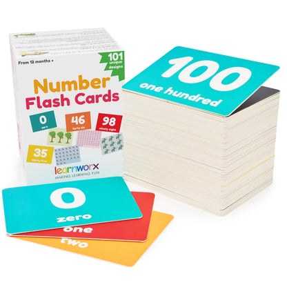 Number Flash Cards for Toddlers | Award-Winning - Toddler Math Flash Cards | Learn Counting Flashcards Numbers 1-100 | Help Kids Count Games | Kids