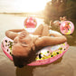Mozlly Rose Gold Inflatable Beach Balls and Pool Float Tube Bundle - Premium Swim Ring Pool Float and Glitter Beach Ball Set, Fun Pool Floats
