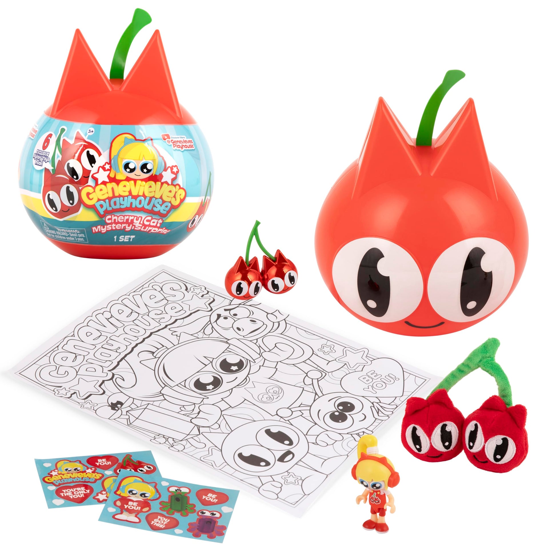 Genevieve's Playhouse Cherry Cat Mystery Surprise, Mystery Unboxing, YouTube Learning Channel, Educational Content, Official Genevieve's Playhouse