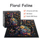 Cat 1000 Piece Puzzle for Adults, Butterfly Jigsaw Puzzles, Black Cat Flower Puzzle for Home Decor, Finished Size 23.98 * 23.98", with 1:1 Poster