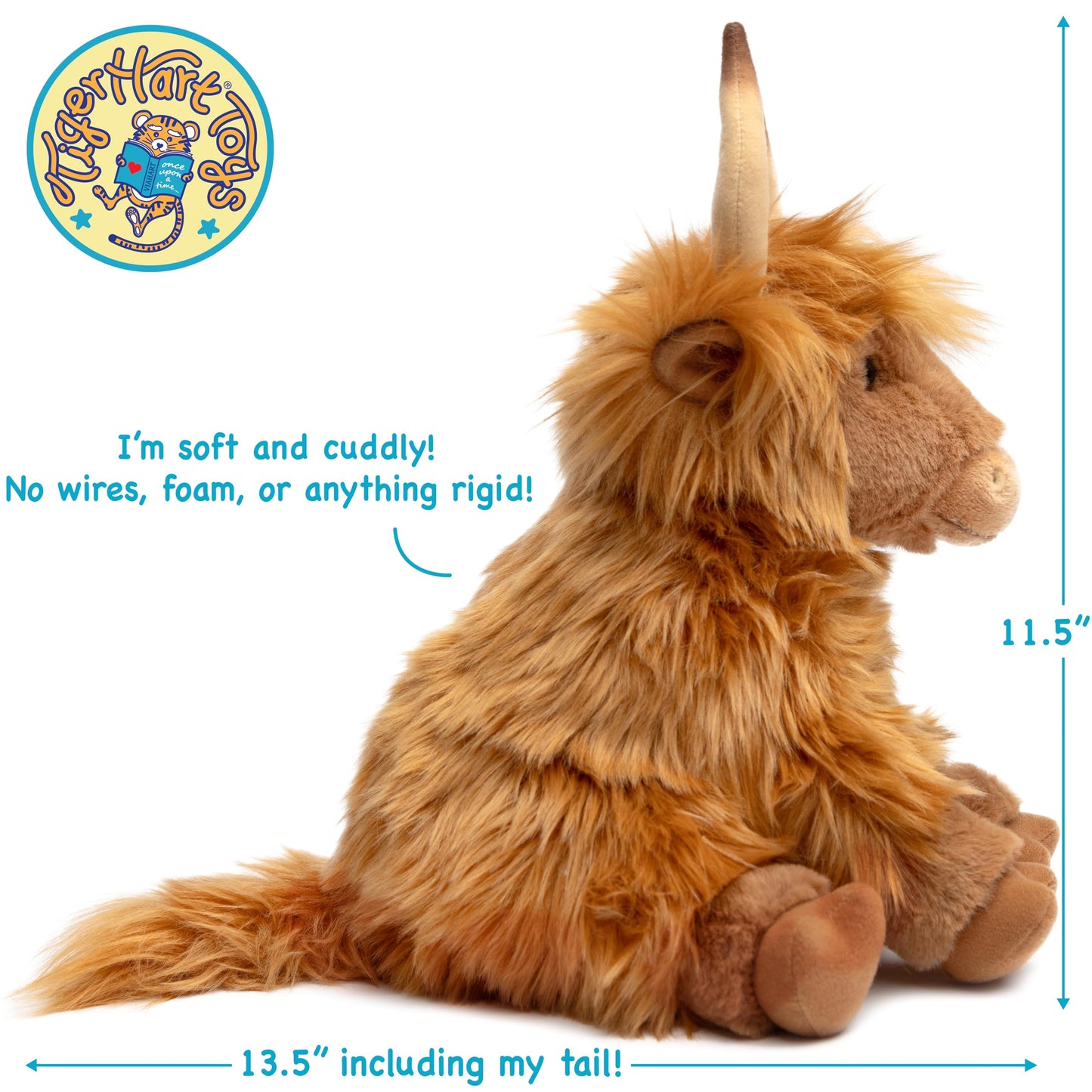 TigerHart Henley The Highland Cow - 11.5 Inch Stuffed Animal Plush (New Edition)