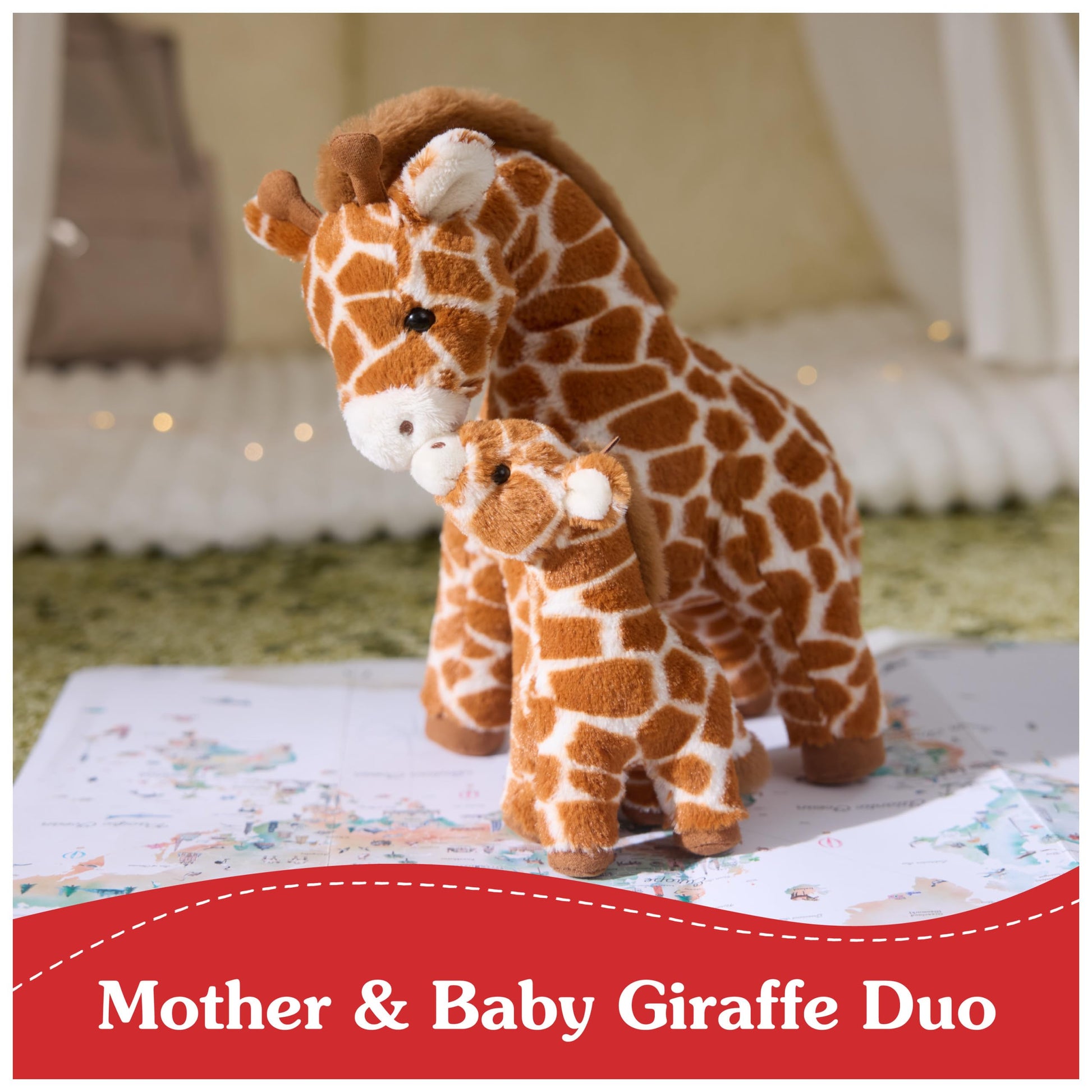 GUND Solana 10-Inch Giraffe with Calf 2-in-1 Plush Toys for Ages 0+