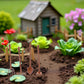 4 Pcs/Set Miniature Dollhouse Garden Tools 1:12 Mini Rusty Shovel Hoe and Pitchfork Fairy Garden Accessories Furniture Ornaments Micro Landscape Decor