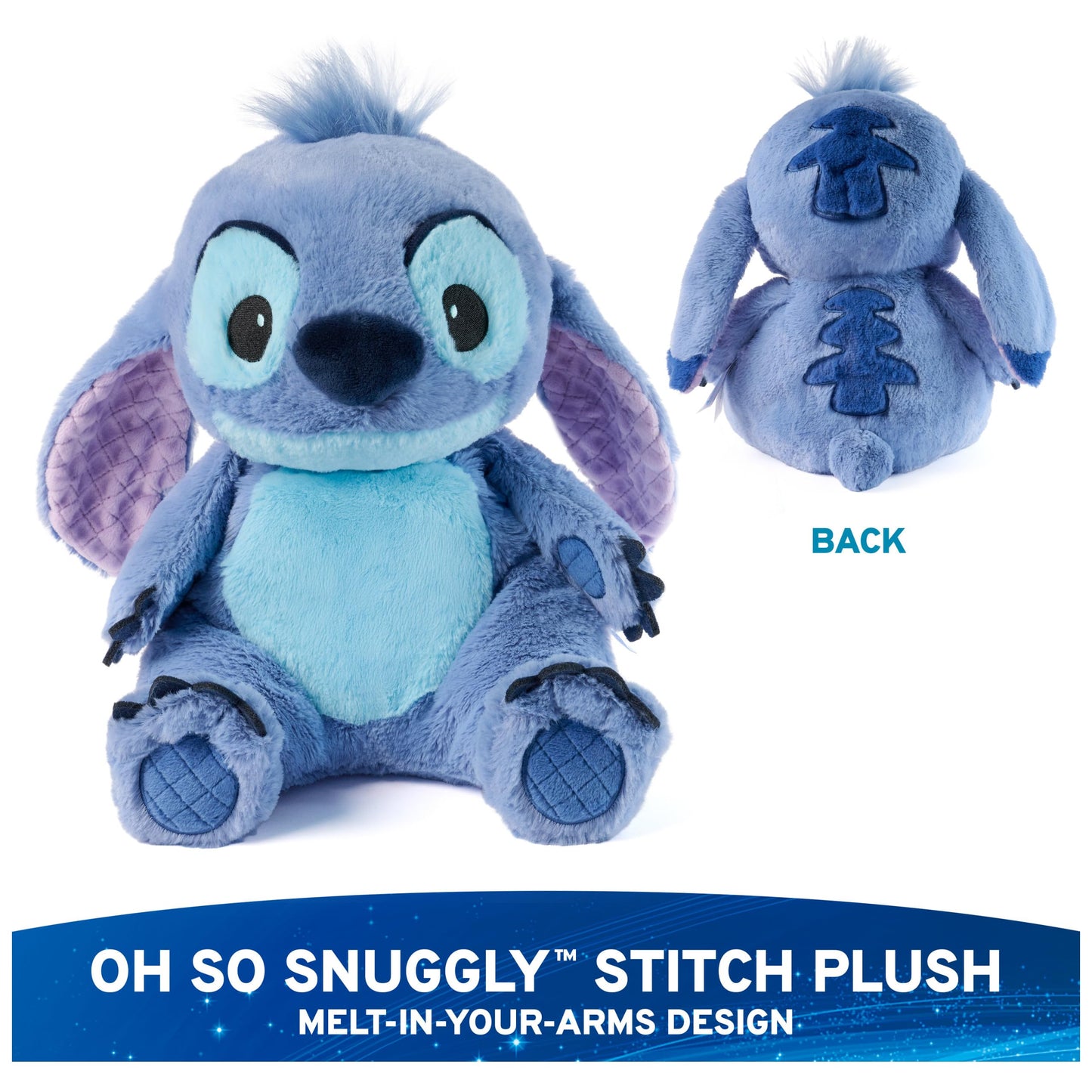 GUND Disney Official Oh So Snuggly Stitch 12.5-Inch Plush Toy, Ages 0+