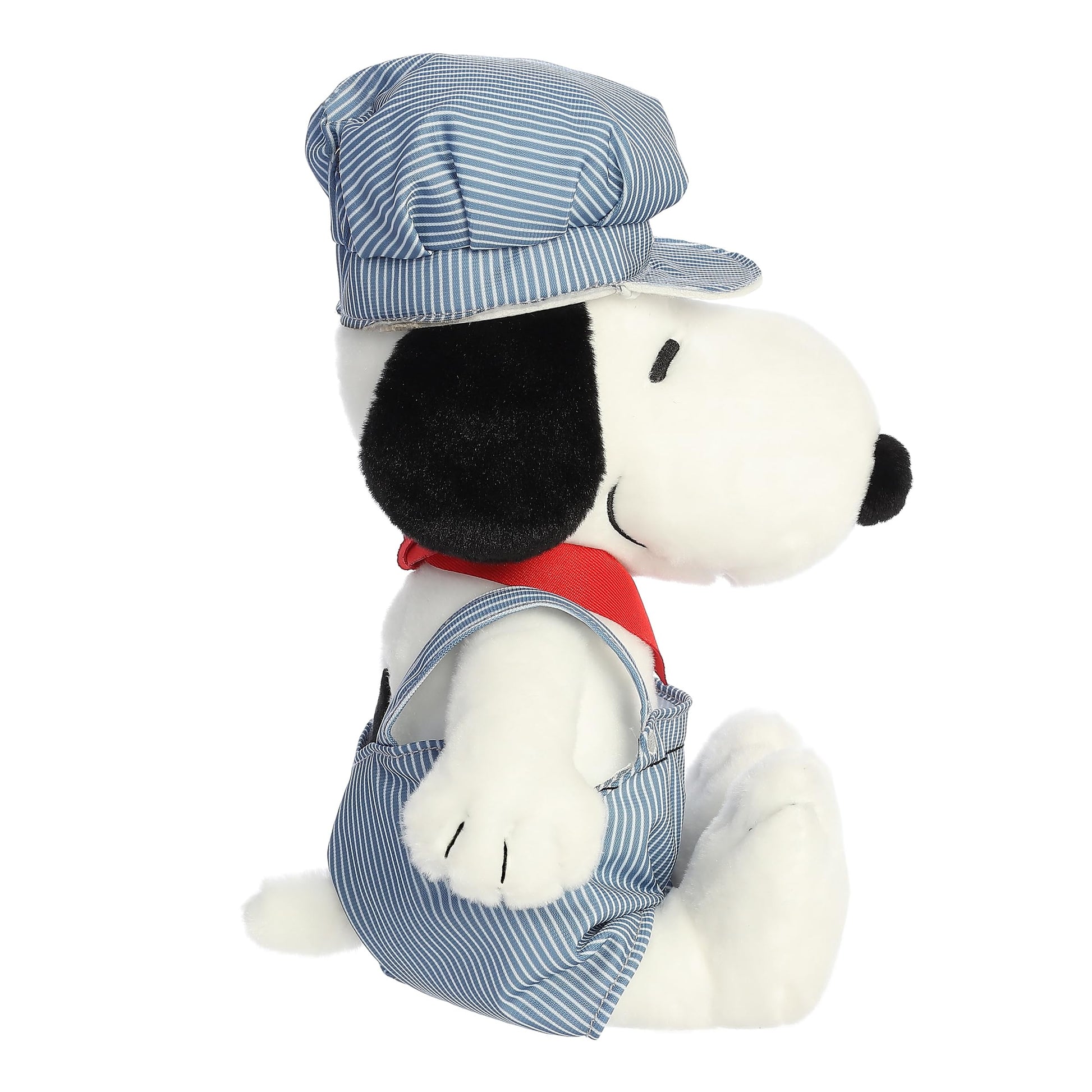 Aurora® Adorable Peanuts® Train Engineer Snoopy™ Stuffed Animal - Officially Licensed Toys for All Snoopy Fans - Nostalgic Gift for Adults