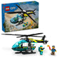 LEGO City Emergency Rescue Helicopter, Toy Aircraft Playset for Kids, Fun Gift for Boys and Girls Aged 6 Plus, Hiker, Rescuer, and Pilot Minifigures