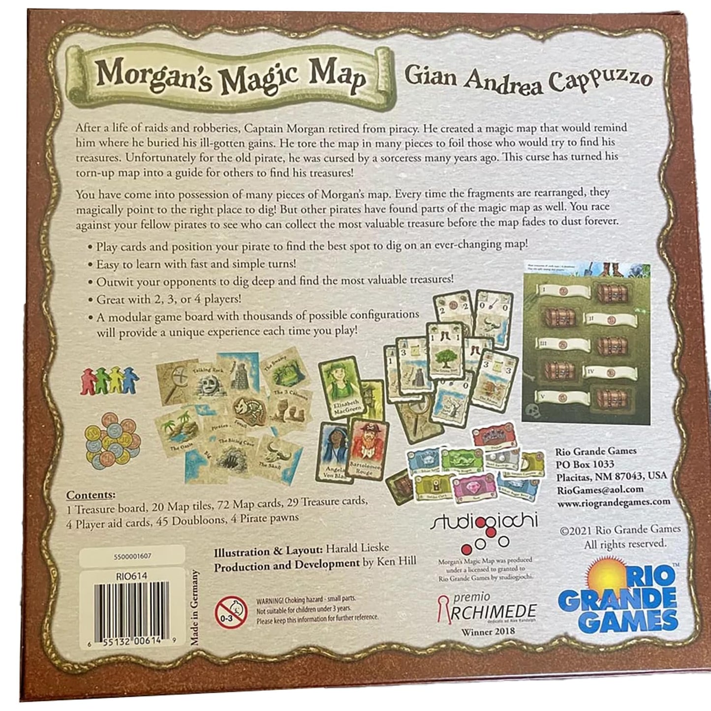 Rio Grande Games Morgan's Magic Map Tile Placement Strategy Board Game, 2-4 Players, Ages 10+