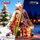 Gingerbread House Building Set with Light Kit, Large Christmas Village Gingerbread House Compatible with Christmas Sets, Inspired Stocking Stuffer or