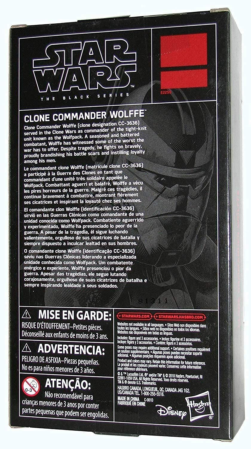Star Wars The Clone Wars Black Series Clone Commander Wolffe Action Figure [6 Inch]