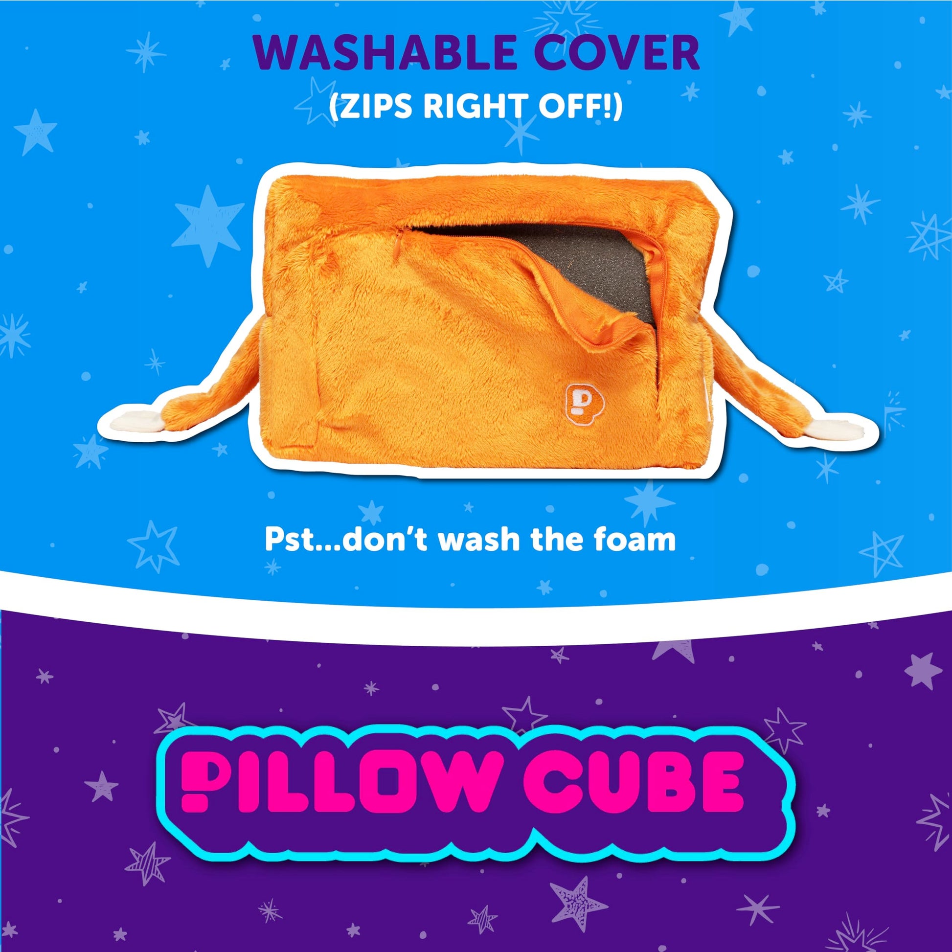 Pillow Cube Kid Cube - Kids Pillow, Animal Pillows for Kids, Plush Pillows for Sleeping, Plushies, Memory Foam - Dash, Sloth Pillow