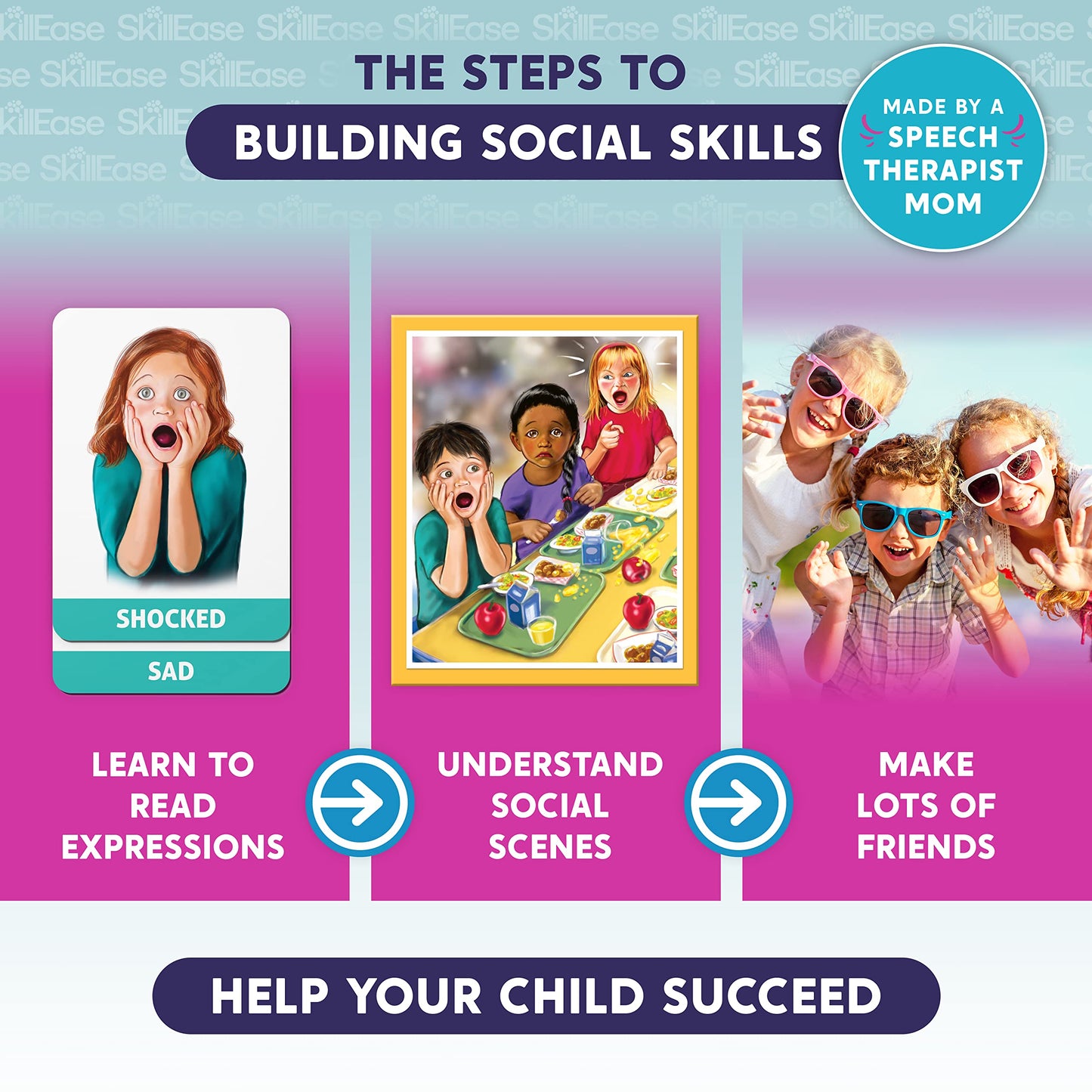 SkillEase Happy or Not, Bingo Emotions and Feelings Activity for Social Skills, Social Emotional Learning Activities, Therapy and Counseling Game