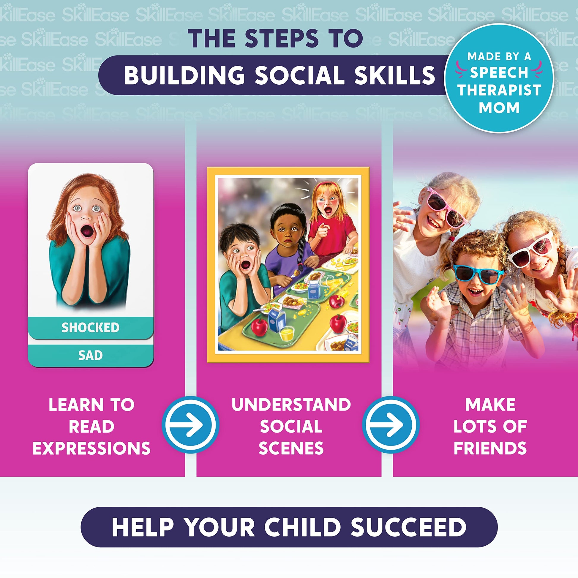 SkillEase Happy or Not, Bingo Emotions and Feelings Activity for Social Skills, Social Emotional Learning Activities, Therapy and Counseling Game