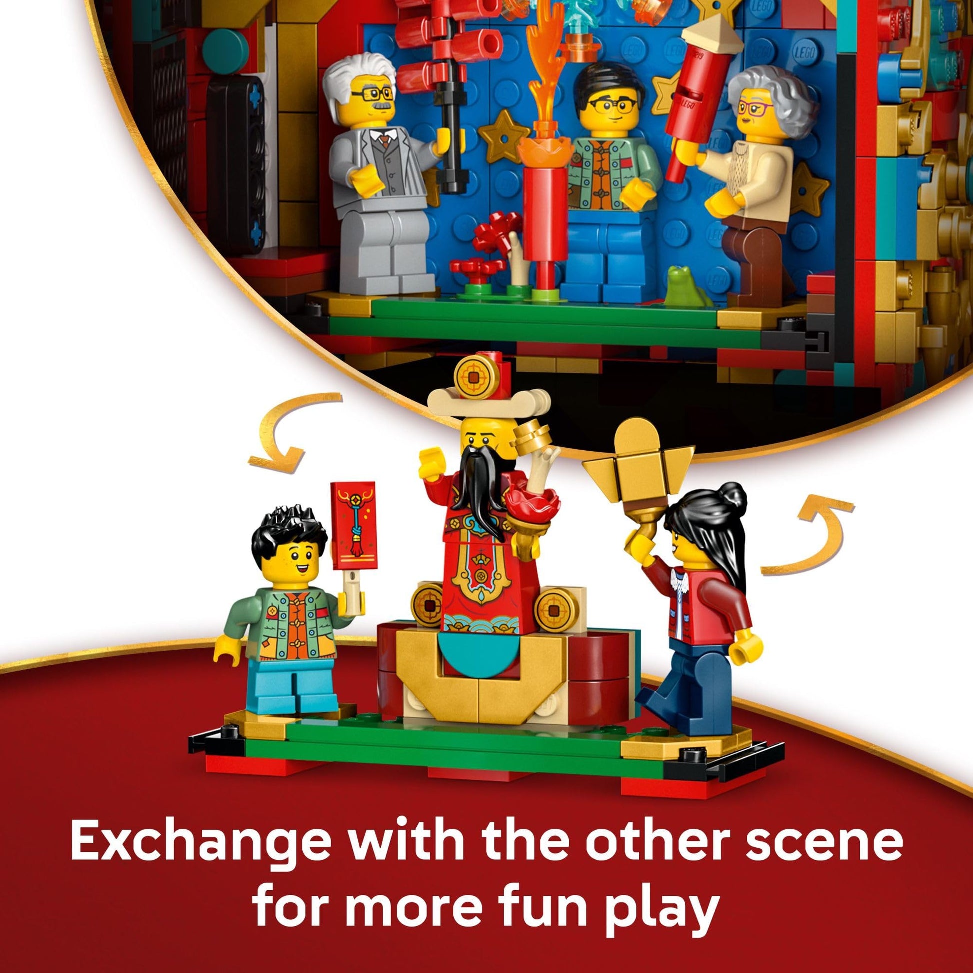 LEGO Spring Festival Fortune Firecracker Kids Building Toy - Chinese New Year Toy for Boys & Girls, Ages 9+ - Play & Display Wall Art with Realistic