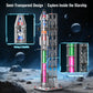 Mould King 21077 Space Rocket Building Blocks Set, 1231+PCS Semi-Transparent Space Shuttle Model, Collectible Spaceship Exploration Rockets for Adults