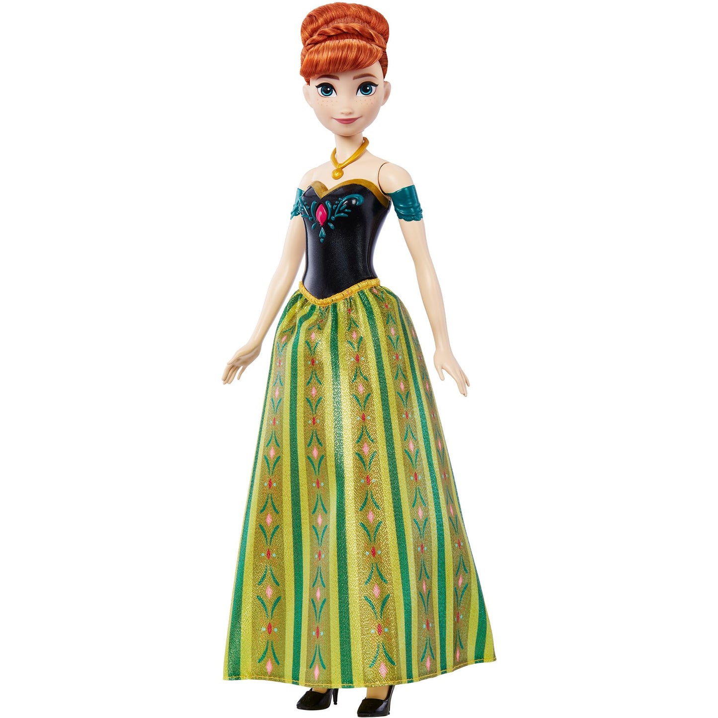 Mattel Disney Anna Frozen Singing Doll with Iconic Outfit and Song Renewal from Disney Frozen Movie in Languages: English, French, German, Italian