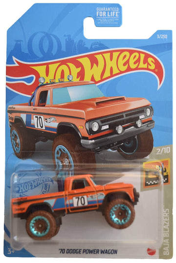 Hot Wheels '70 Dodge Power Wagon Truck, Diecast, Gold, Kid, Children (Unisex)