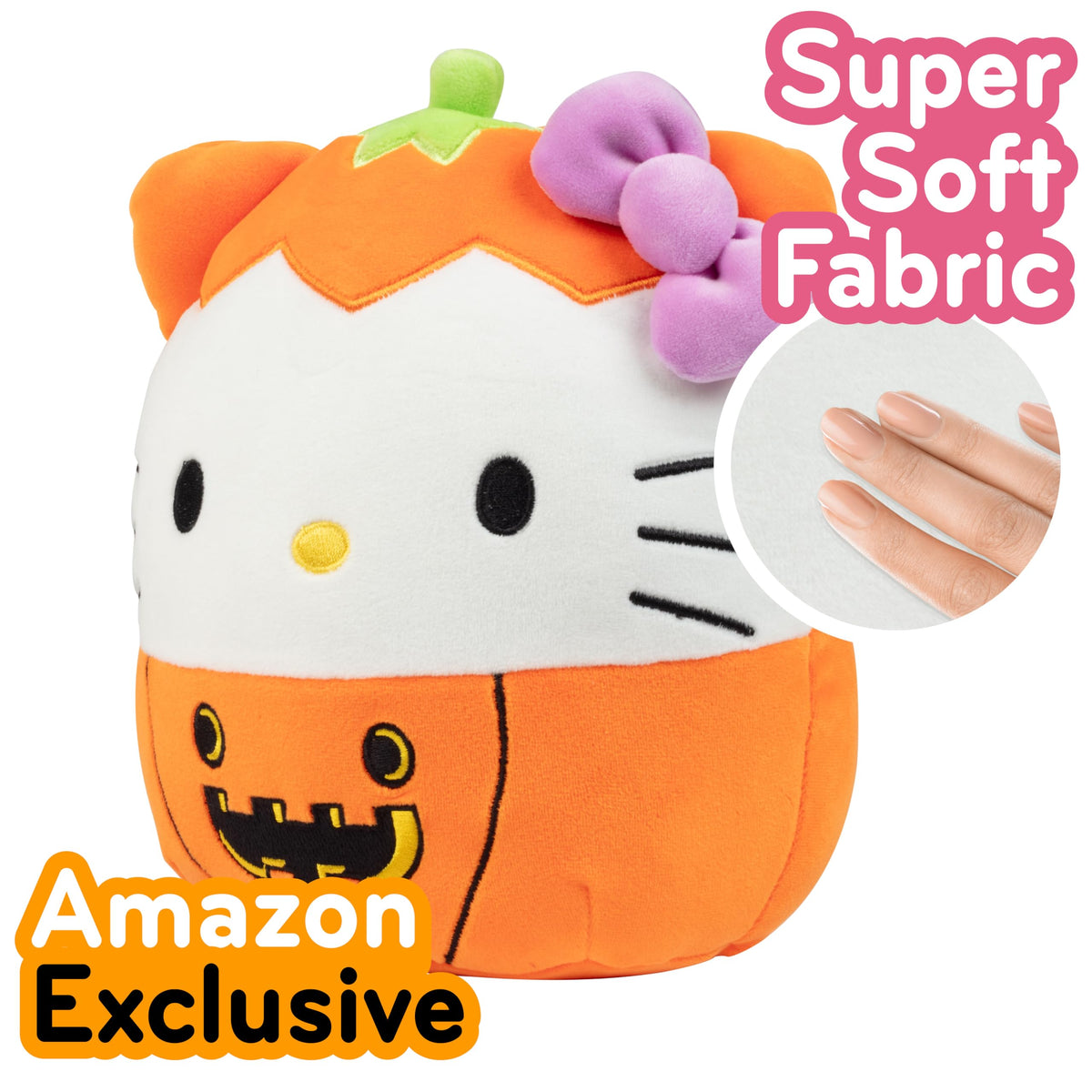 Squishmallows 8-Inch Halloween Hello Kitty Pumpkin Jazwares Plush