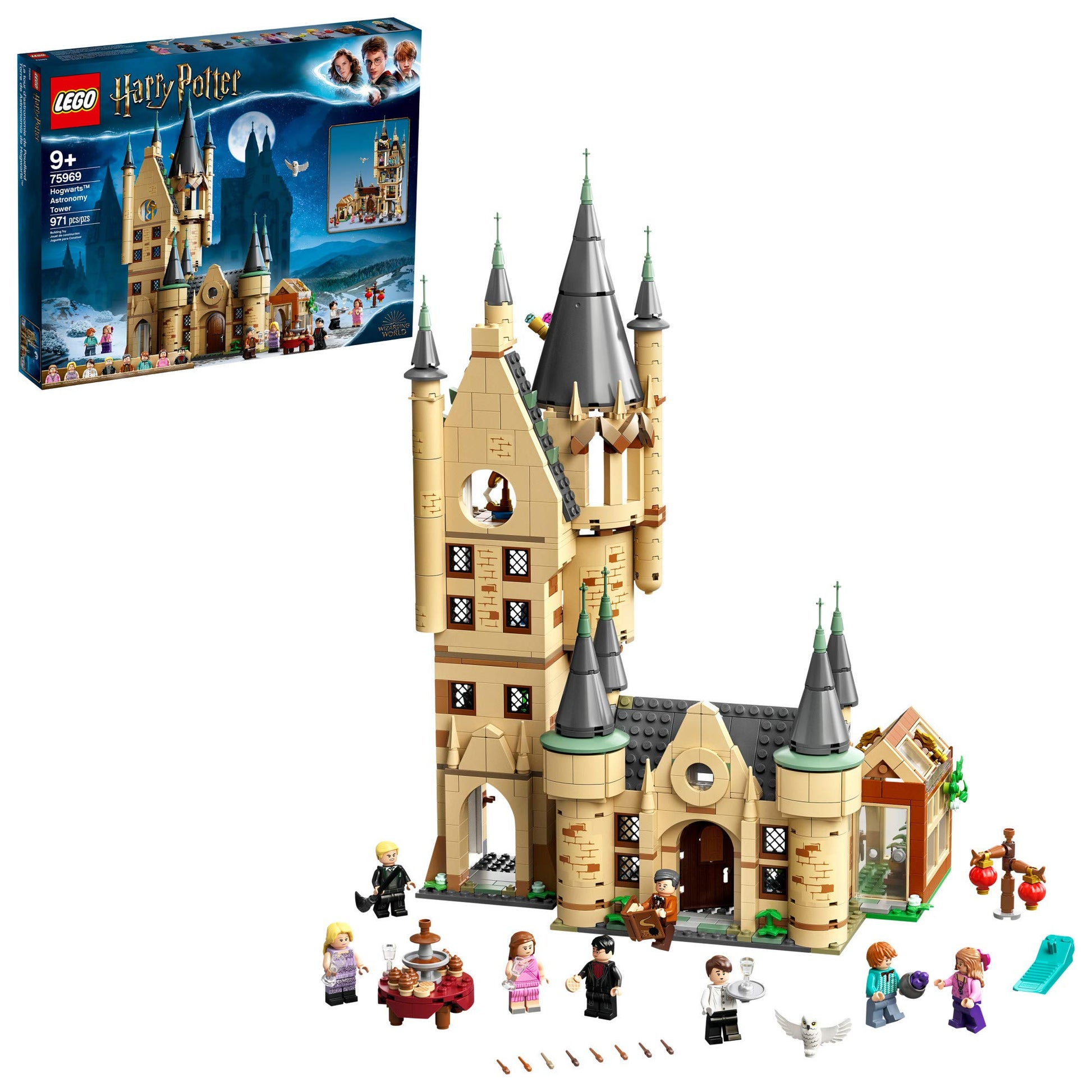 LEGO Harry Potter Hogwarts Astronomy Tower 75969, Castle Toy Playset with 8 Character Minifigures Including Harry Potter and Draco Malfoy, Wizarding