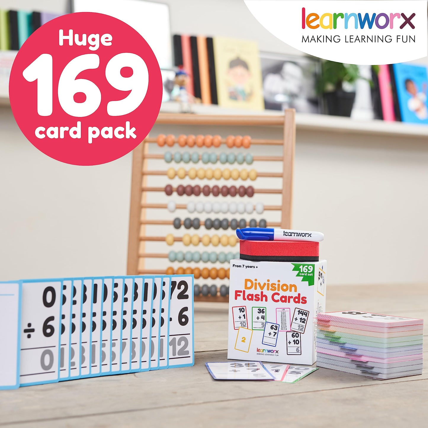 Division Flash Cards 3rd Grade 4th 5th and 6th - 169 Math Flashcards - All Facts 1-12 - Learn Division for Kids - for Ages 6, 7, 8, 9 and 10