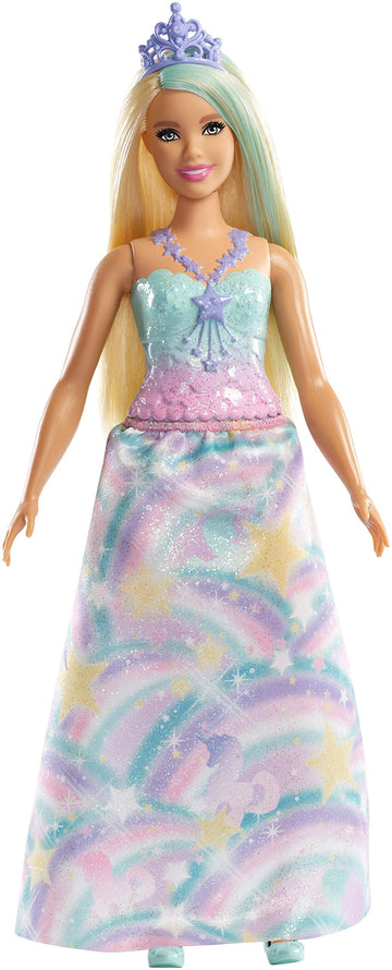 Barbie Dreamtopia Princess Doll, Approx 12-inch, Wearing Rainbow Outfit
