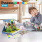 PicassoTiles 112 Piece Magnetic Mix & Match Animal Building Activity DIY Combination Puzzle Book Kid Toy Set Educational Playset STEM Learning, 20