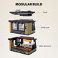 CADA Bricks Coffee Shop Building Set with LED Lighting - 768 Pieces, Detailed Café Model Kit, Compatible with Major Brick Brands, Ages 8+, Gift-Ready