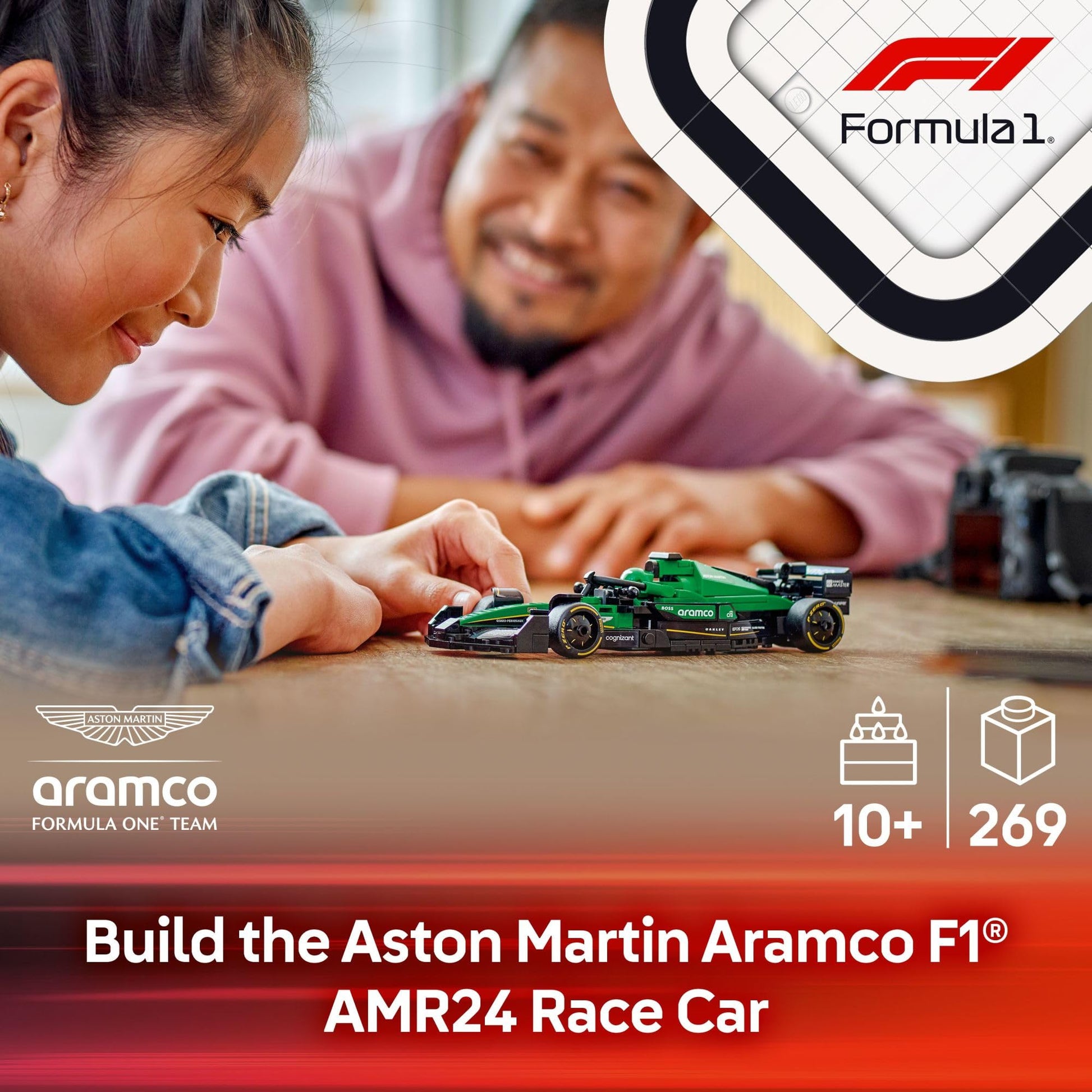 LEGO Speed Champions Aston Martin Aramco F1 AMR24 Race Car Toy - Building Set for Kids, Boys & Girls, Ages 10+ - Toy Car for F1 Fans - Gift Idea for