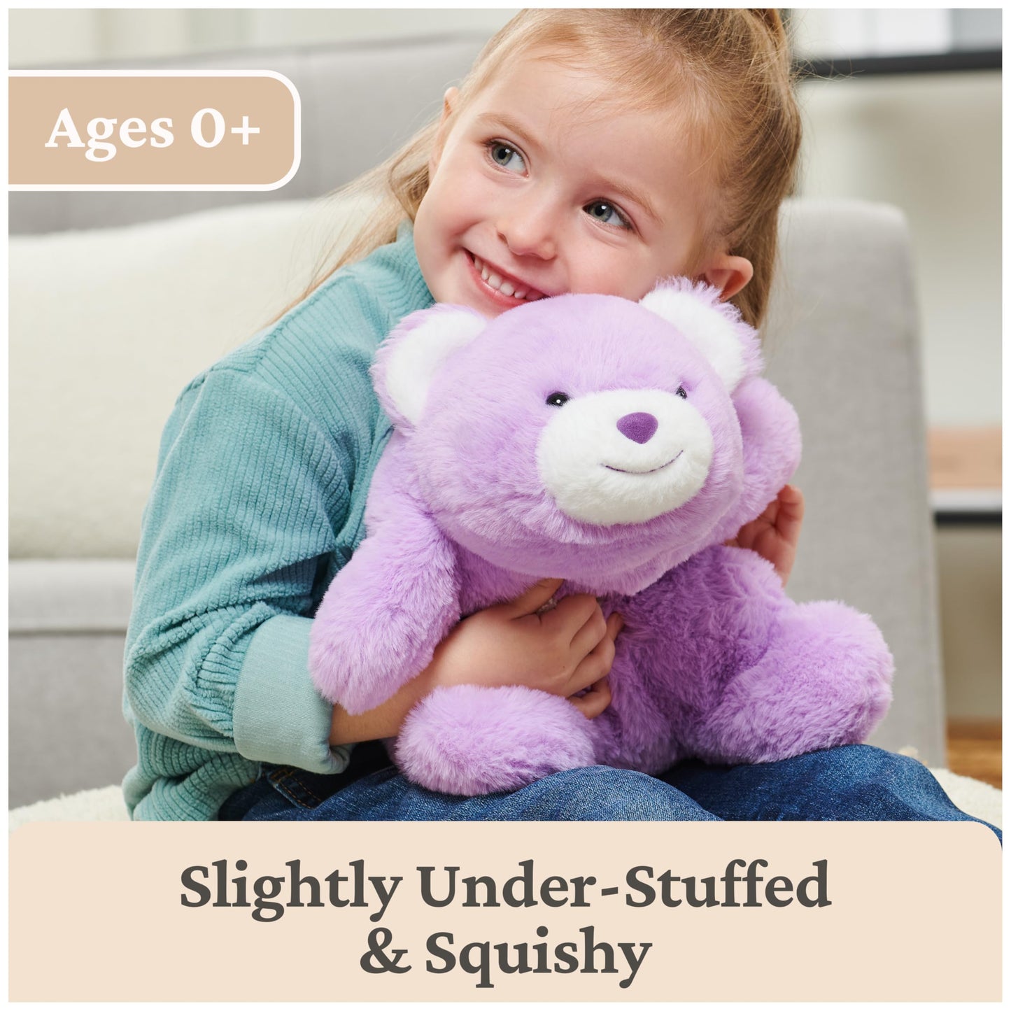 GUND Snuffles 10-Inch Classic Lavender Teddy Bear Plush Toy for Ages 0+
