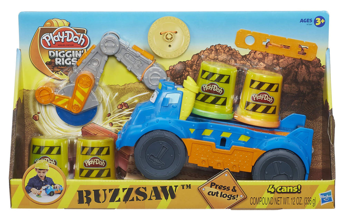Play-Doh Buzzsaw Logging Truck Toy with 4 Non-Toxic Colors, 3-Ounce Cans (Amazon Exclusive)