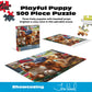 Ceaco - Puppy Players - 500 Large Piece Jigsaw Puzzle for Adults