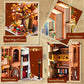 Bookends Building Set for Adult, Home Bookshelf Insert Decoration Building, Bookcase Miniature House Model Building for Adults, 1488pcs