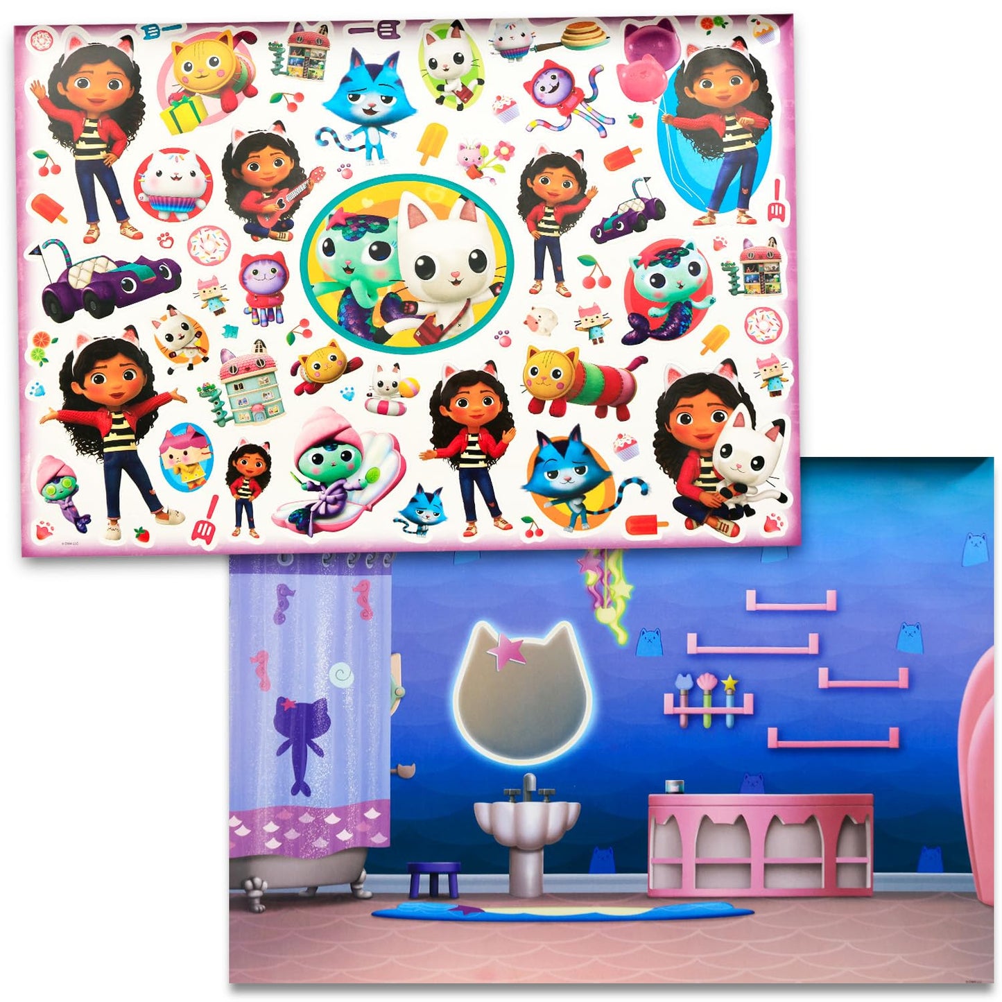 DreamWorks Gabby's Dollhouse Stickers Ultimate Activity Pad for Kids Set with Over 1000 Gabby's Dollhouse and Friends Stickers, Scenes, Activity