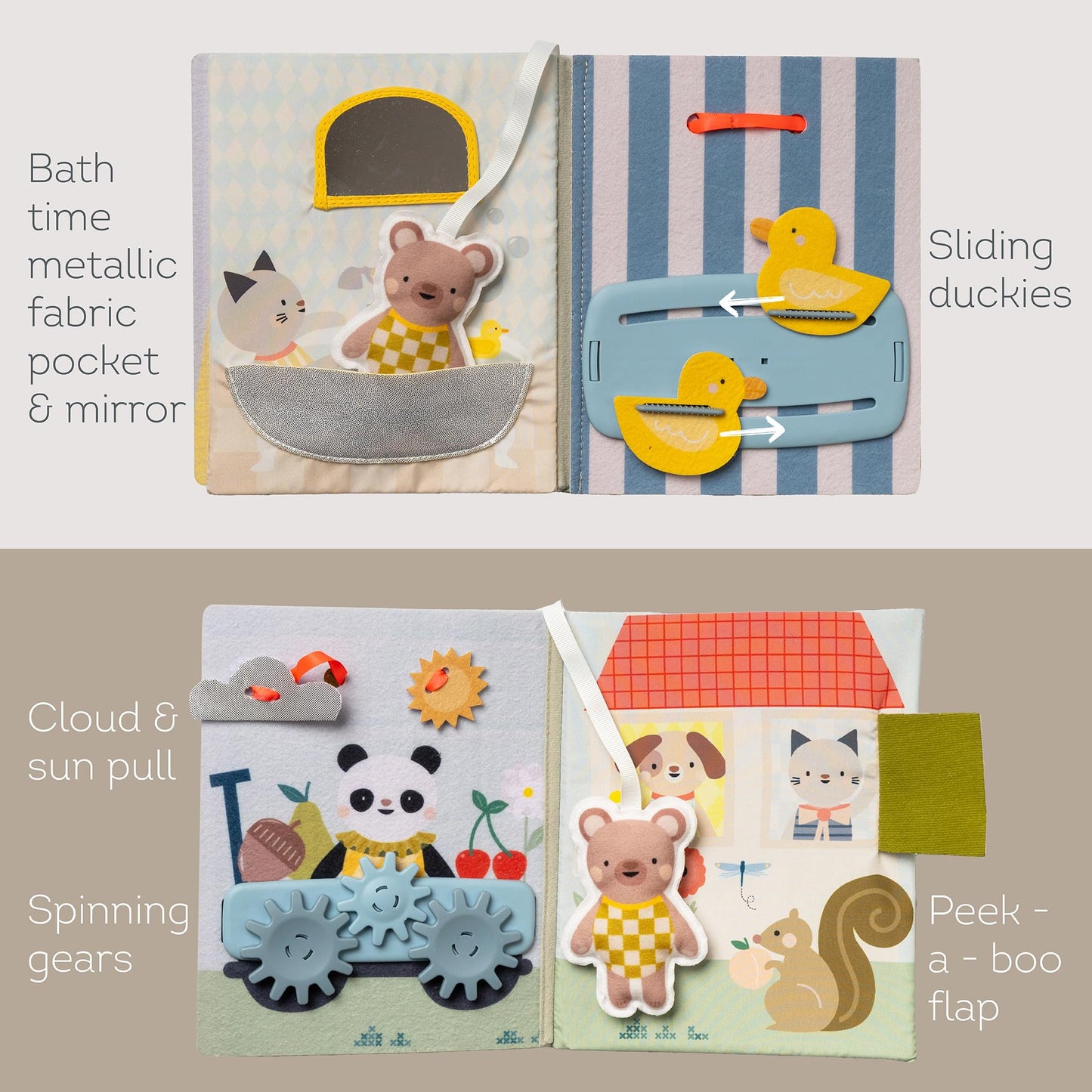 Taf Toys Home Busy Book for Toddlers 1-3 Interactive Educational Learning Quiet Book, Montessori toys for Boy Girl Birthday Gift, Ideal Toddler Busy