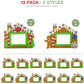 4E's Novelty Foam Gingerbread House Picture Frame Craft (12 Pack) Bulk Christmas Photo Frame Magnet Craft Kit, DIY Classroom Christmas Crafts for Kids