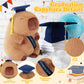 Achwishap Capybara Plush-Graduation Gifts Capybara Stuffed Animal with Tassel Graduation Blue Cap and Congrats Grad Sash,Cute Capybaras Plushies Gifts