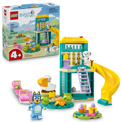LEGO Bluey Playground Fun with Bluey and Chloe Sensory Building Blocks - Preschool Pretend Play & Learning Toys for Kids - 4 Year Old Girl & Boy