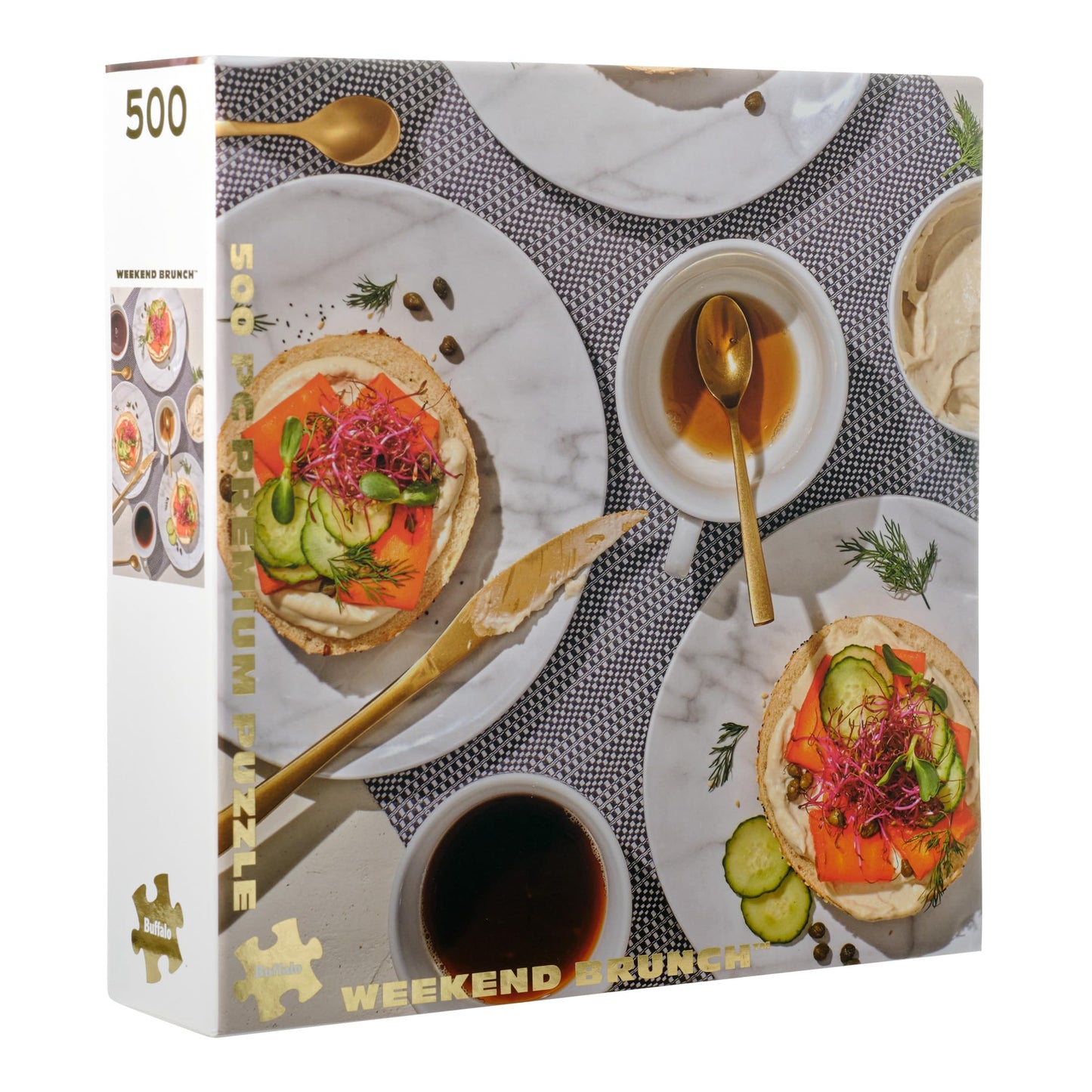Buffalo Games - Gold - Weekend Brunch - 500 Piece Jigsaw Puzzle for Adults Challenging Puzzle Perfect for Game Nights - Finished Puzzle Size is 21.25