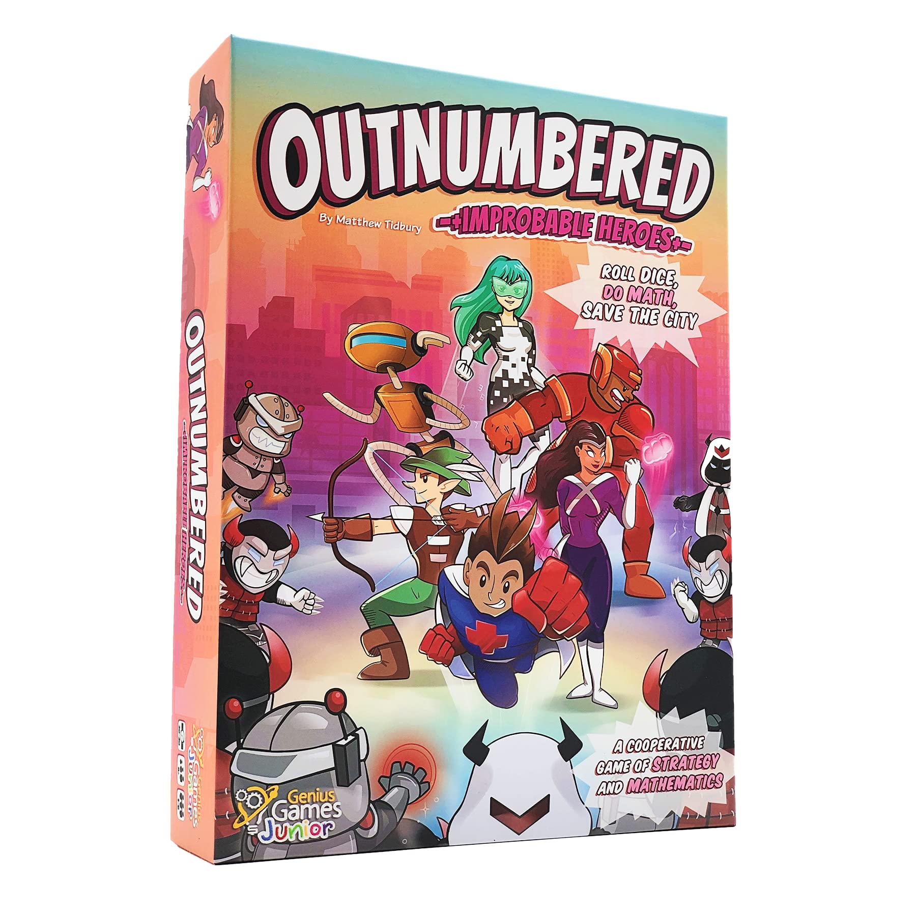 Outnumbered: Improbable Heroes Board Game - A Mensa Award Winning Superhero Math Game | Fun & Educational Game for Kids, Adults, and Families | STEM