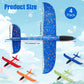 PUREZON Foam Airplane Toy, 4 Pack, 17 Inch, 4 Colors