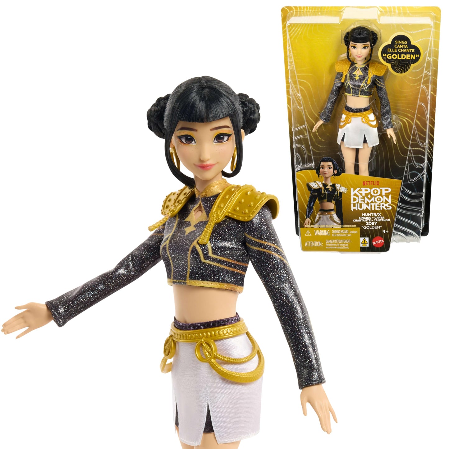 Mattel Kpop Demon Hunters HUNTR/X Zoey “Golden” Singing Doll