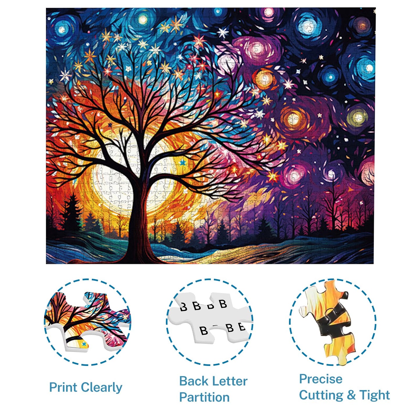 1000 Piece Jigsaw Puzzles for Adults, Starry Night Jigsaw Puzzles