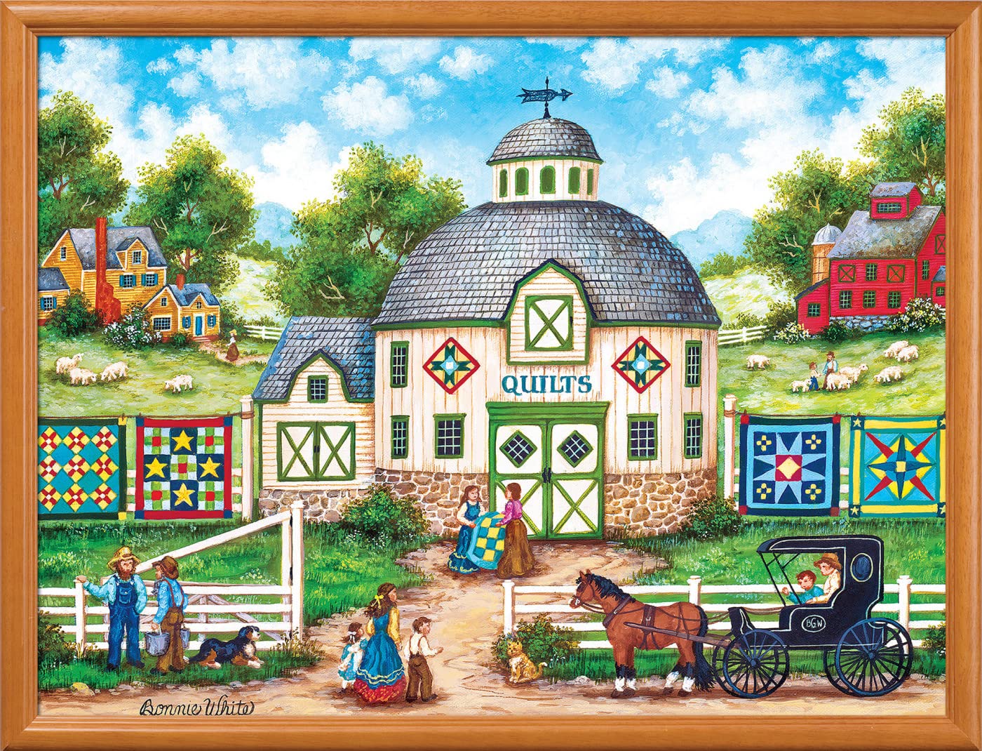 MasterPieces - 550 Piece Jigsaw Puzzle, The Quilt Barn, Fun for Adults, Family, Kids, 18" x 24"