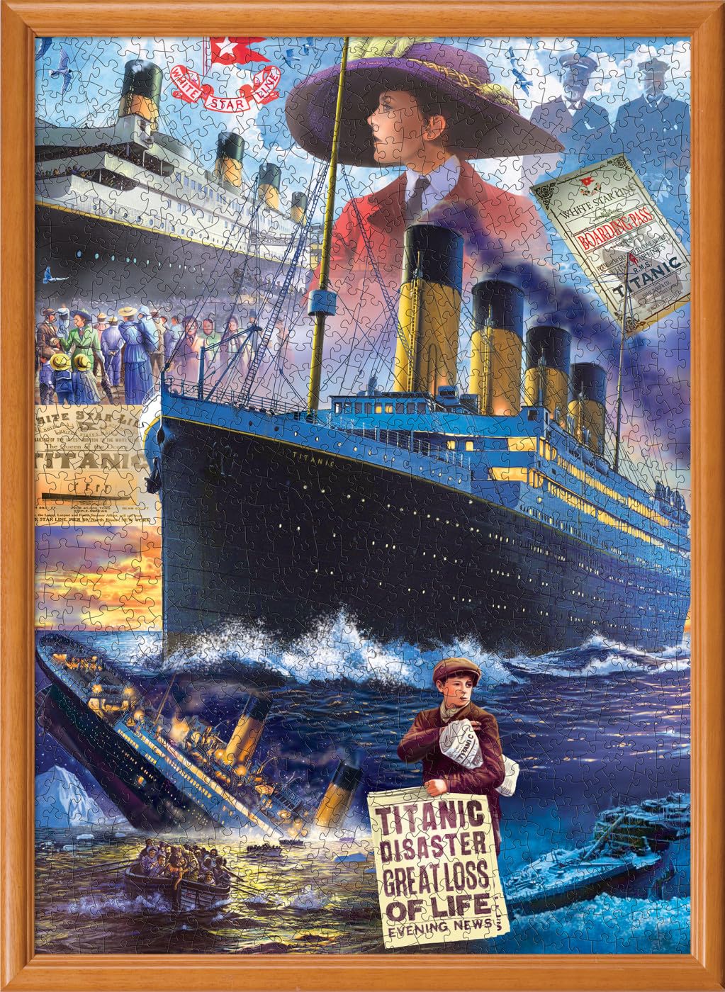 MasterPieces 1000 Piece Jigsaw Puzzle for Adults, Family, Or Youth - Titanic Collage - 19.25"x26.75"