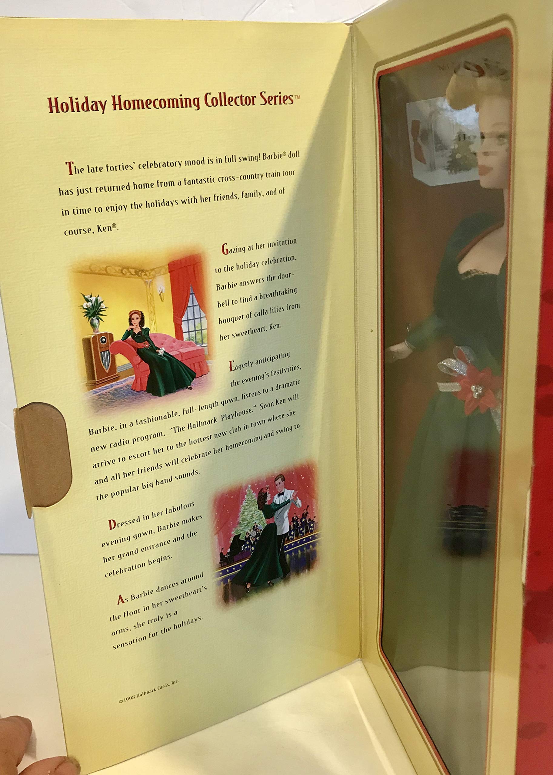 Holiday Sensation Barbie - 1998 - Hallmark Gold Crown Exclusive - Holiday Homecoming Collector Series - Special Edition - 1940's Dress - Limited