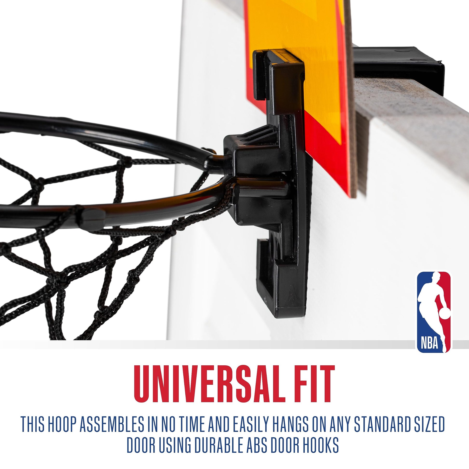 Franklin Sports NBA Atlanta Hawks Mini Over The Door Basketball Hoop - Kids Indoor Mini Basketball Hoop with Ball - NBA Fan Shop Toy for Bedroom +