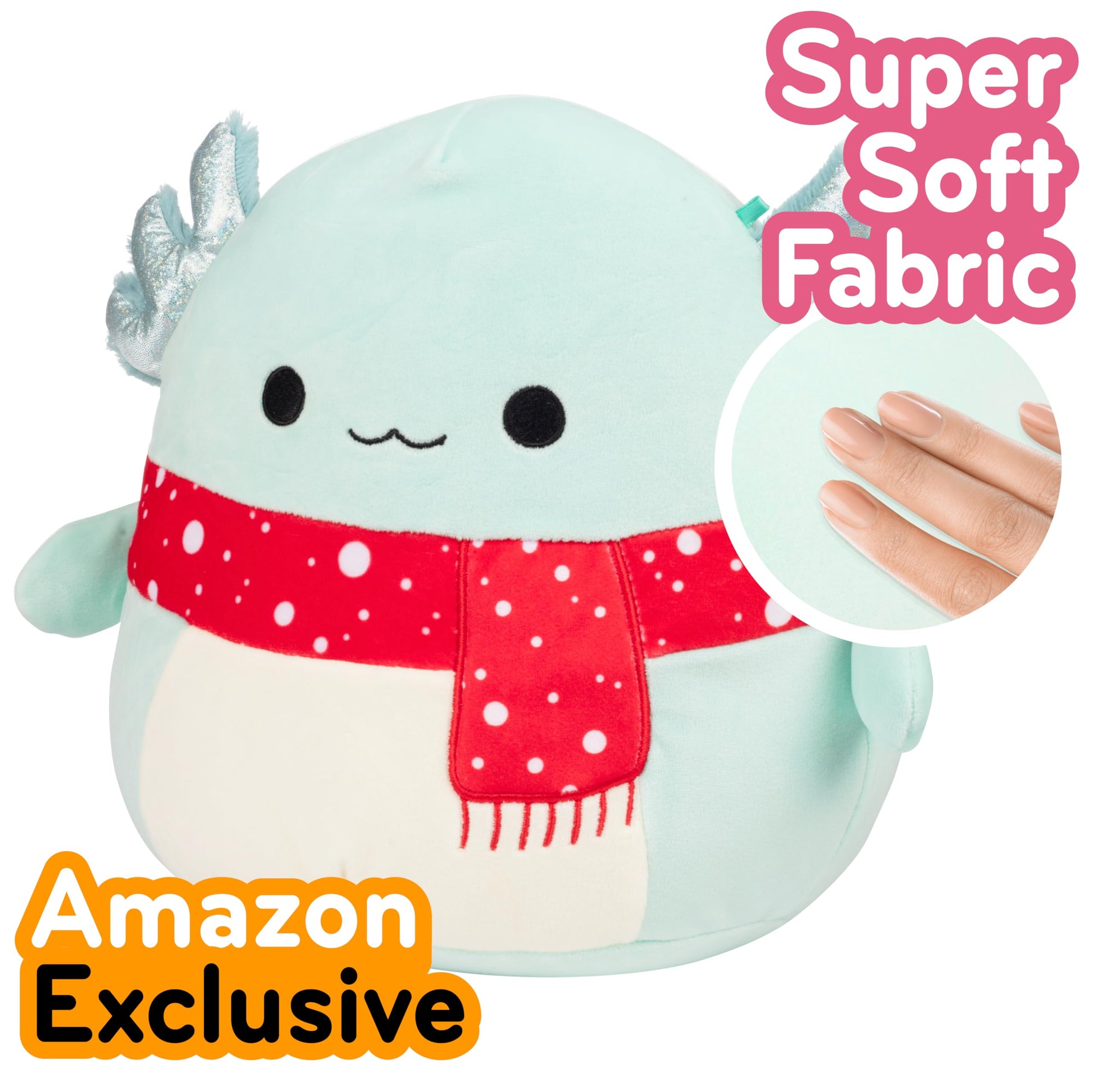 Squishmallows Original 10-Inch Richie The Axolotl - Official Jazwares Plush - Collectible Soft & Squishy Stuffed Animal Toy - Gift for Kids, Girls