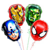 Superhero Balloons Set, 4 Piece Superhero Theme Party Decoration for Kids Boys Girls Birthday Supplies