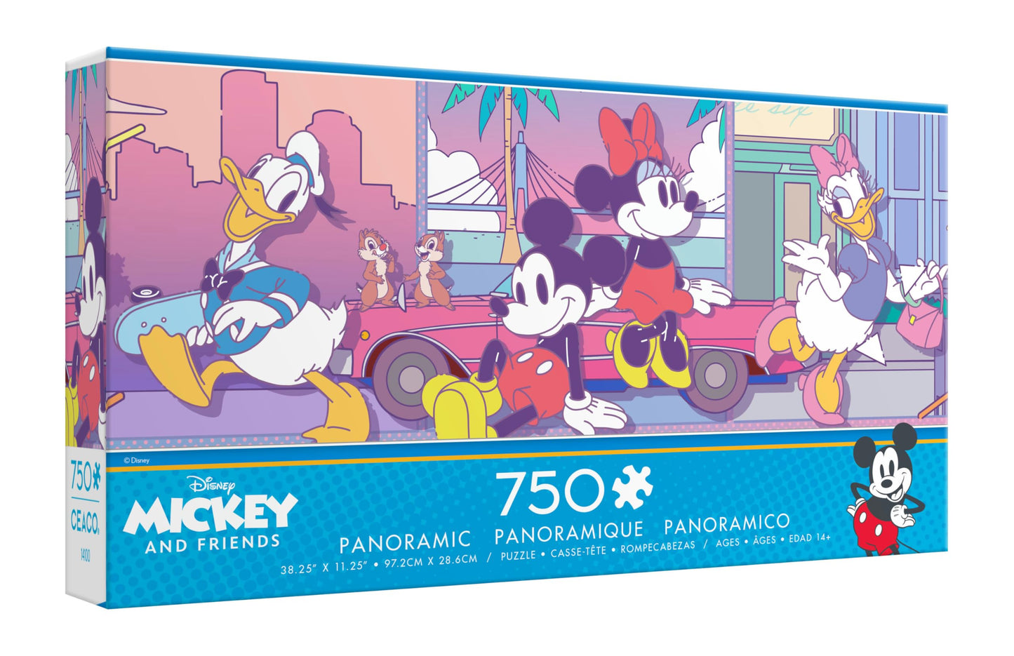 Ceaco - Panoramic Series - Disney - Pastel - 750 Piece Puzzle - Challenging Puzzle Perfect for Game Nights - Finished Size is 38.25 x 11.25